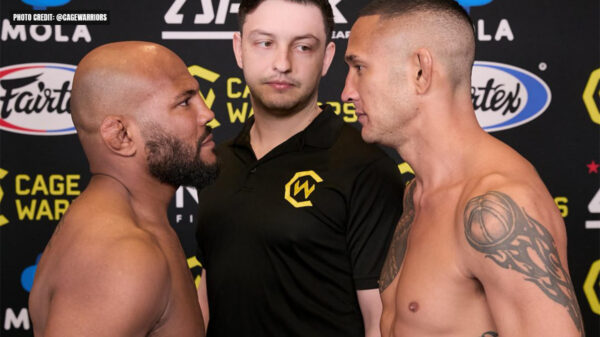 CW 166's weigh-ins just wrapped up at San Diego's Sycuan Casino Resort, setting the stage for tonights showdown.