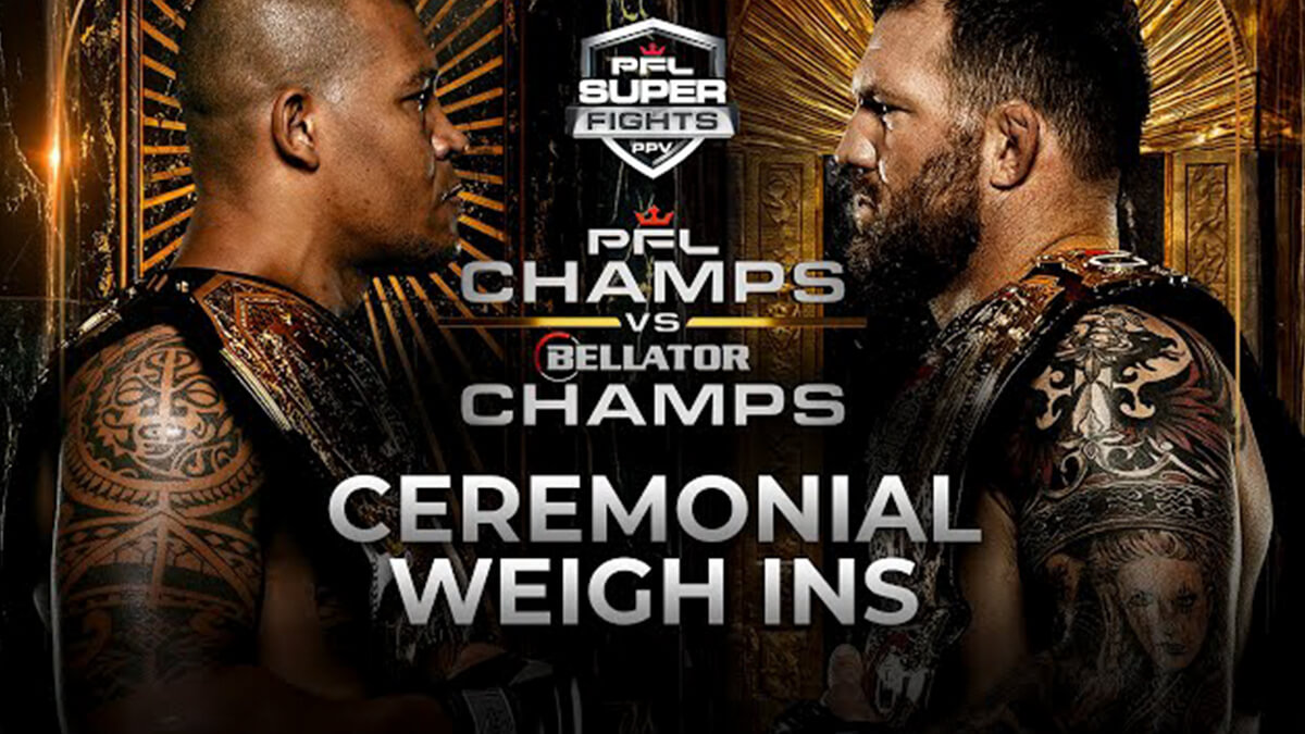 PFL vs. Bellator Champs Ceremonial Weigh in Video
